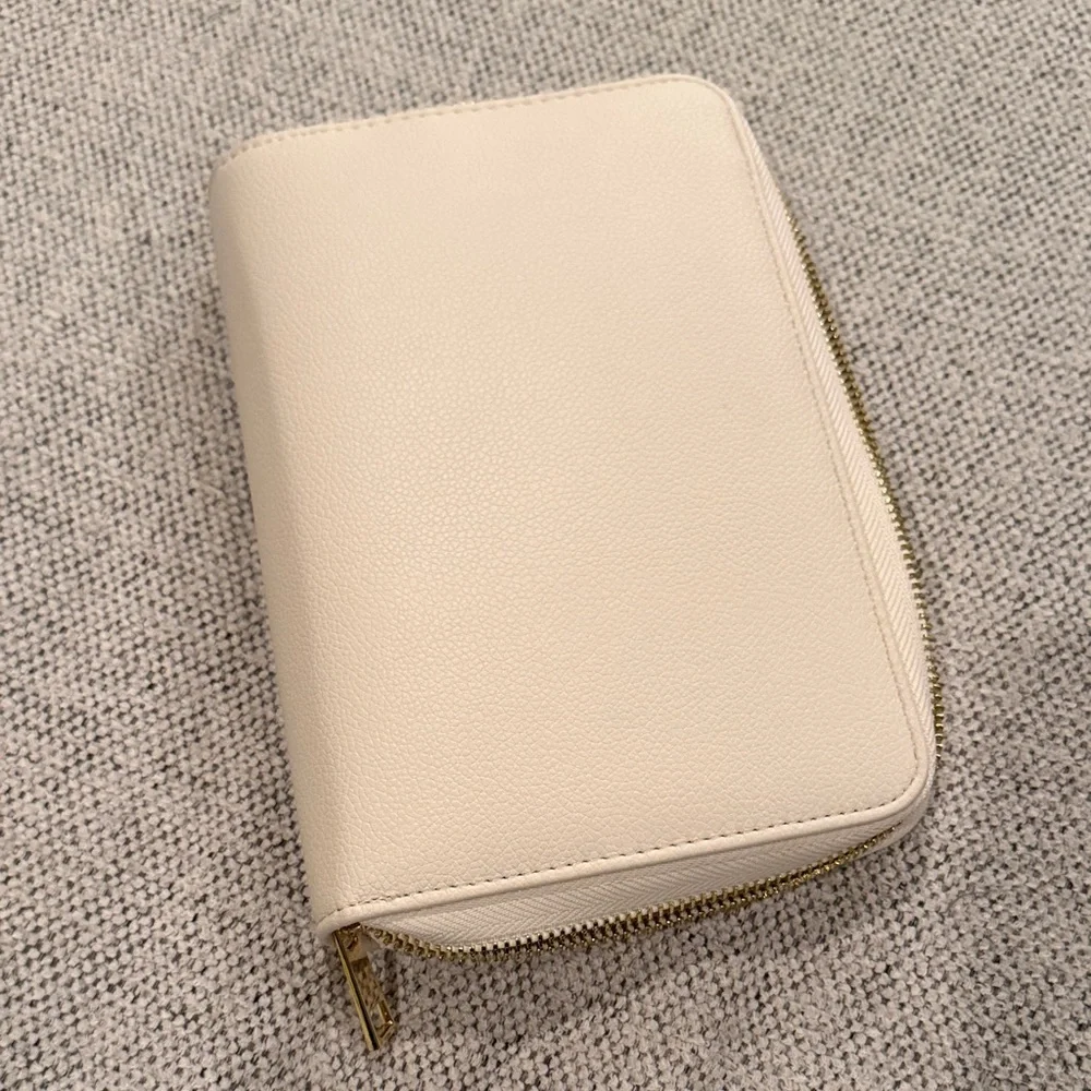 Christina Love Planning Cream Zip-Around Wallet cash envelope system